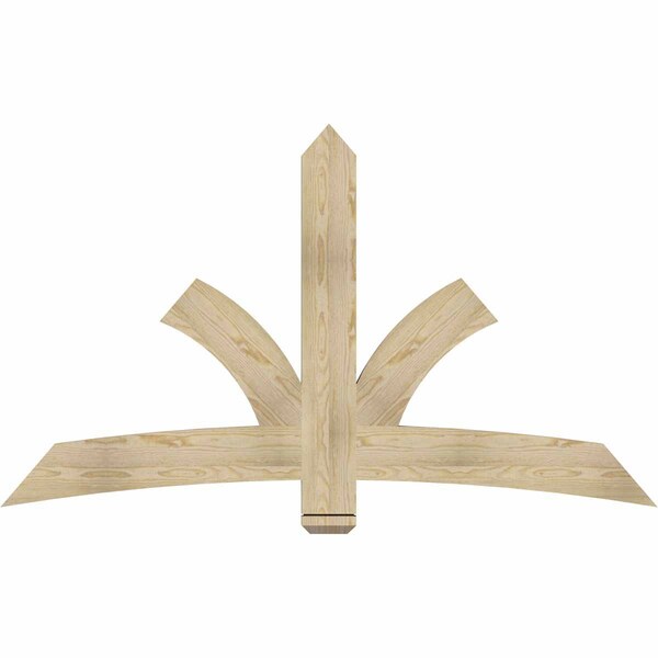 Ekena Millwork Davenport Rough Sawn Timber Gable Bracket, Douglas Fir, 72"W x 42"H x 2"D x 6"F, 14/12 Pitch GBW072X42X0206DAV00RDF - main